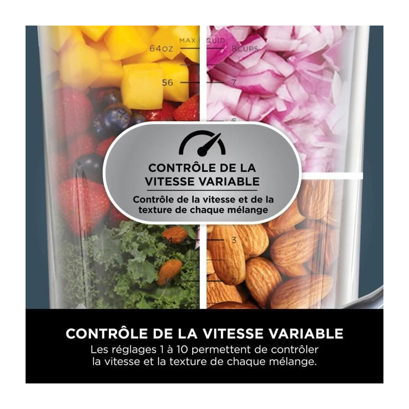 Ninja Detect Power Blender Pro 1200W - 2-in-1 - 2L - 15 modes - 10 spe