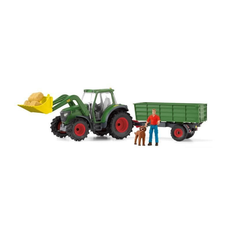 SCHLEICH - Tractor with trailer - 42608 - Farm World range