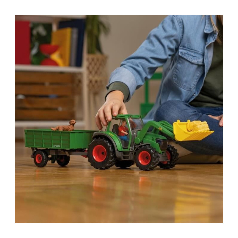 SCHLEICH - Tractor with trailer - 42608 - Farm World range