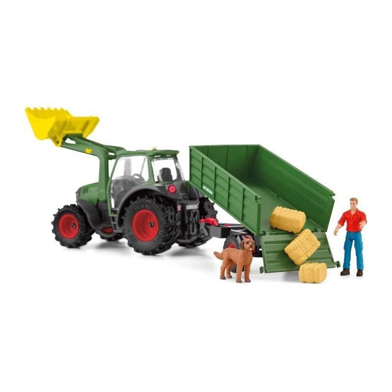 SCHLEICH - Tractor with trailer - 42608 - Farm World range