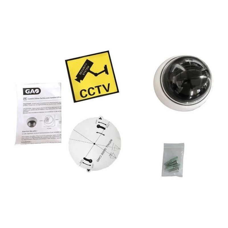 Dummy Camera - LINK2HOME - Dome, Flashing Red LED, Easy Installation
