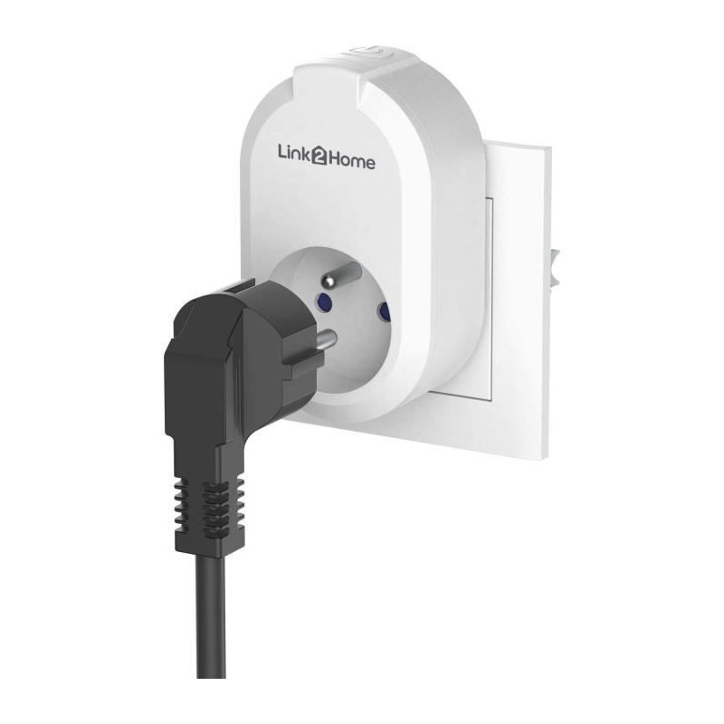 Set of 2 connected sockets - LINK2HOME - 230 V - White