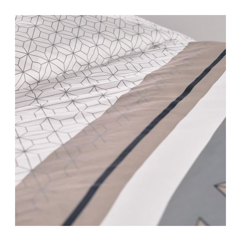 Double bed set -TODAY - 240x200 cm - 100% Cotton - Beige, Black and Wh