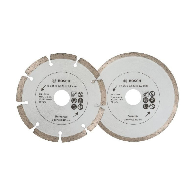 Bosch 2 Diamonds Disks 125mm Materials