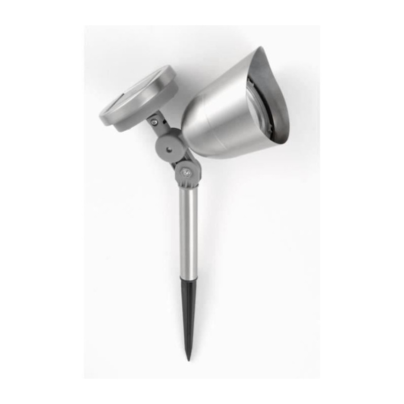 Galix Spot has solar energy in brushed stainless steel
