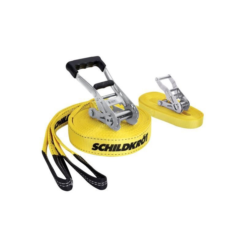 Slackline - SCHILDKROT - 15 m long x 5 cm wide - Metal ratchet - Train