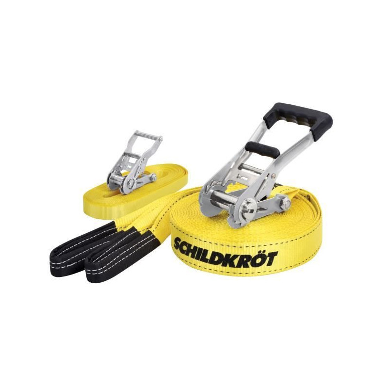Slackline - SCHILDKROT - 15 m long x 5 cm wide - Metal ratchet - Train