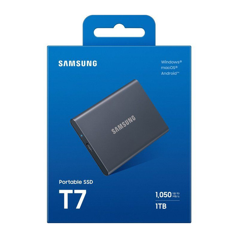SAMSUNG external SSD T7 USB type C gray color 1 TB