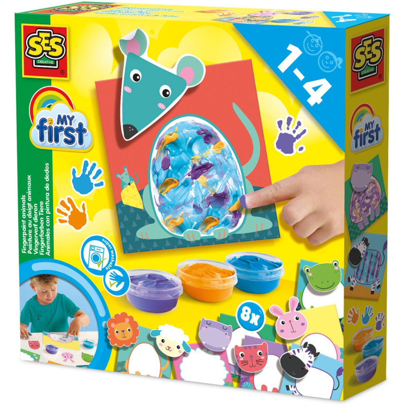 My first - Finger painting - Animals - SES CREATIVE - Paint 8 cards of