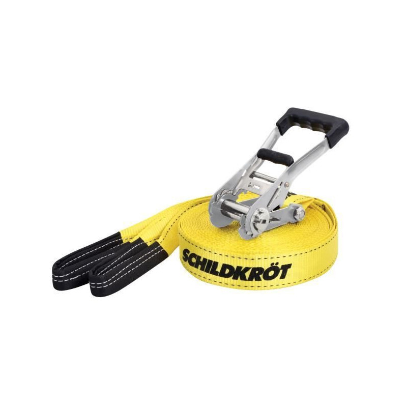 Slackline - SCHILDKROT - 15 m long x 5 cm wide - Metal ratchet - Train