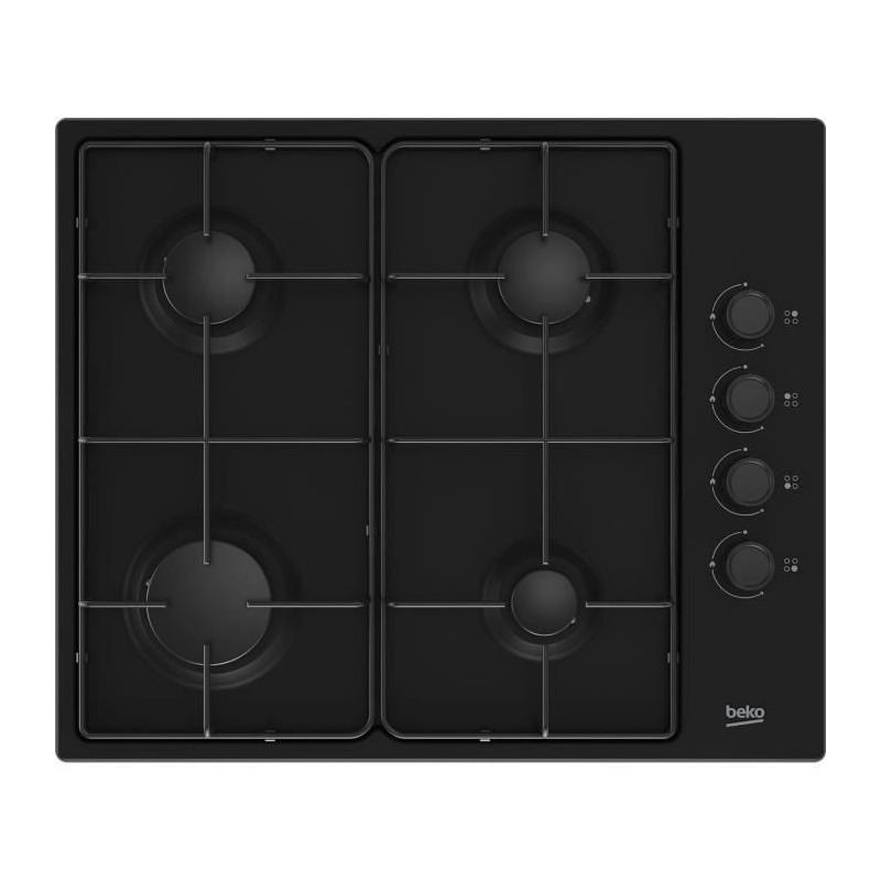 Gas hob - BEKO - 4 burners - 60 cm - HIGG64123SB