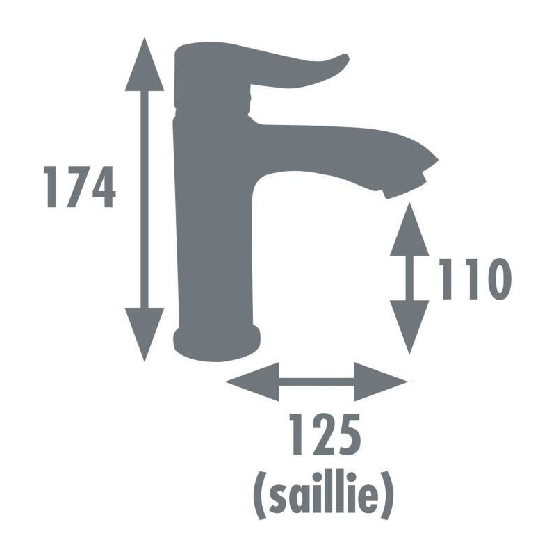 Washbasin mixer - EDOUARD ROUSSEAU - Rangoon - Flow reducing aerator -