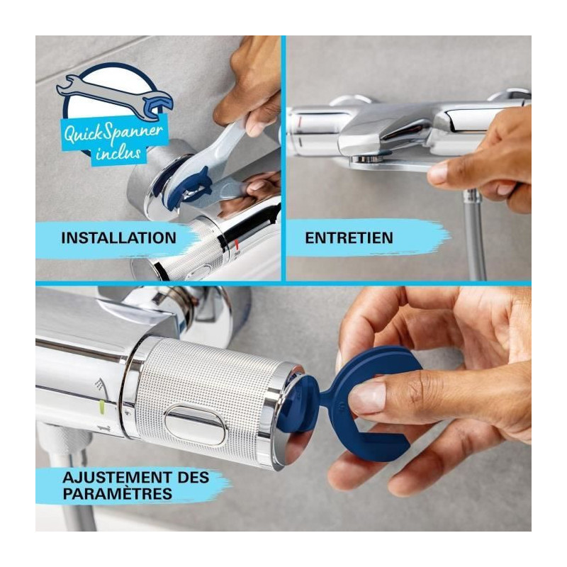 Shower column with thermostatic mixer - Water saving - GROHE Vitalio S
