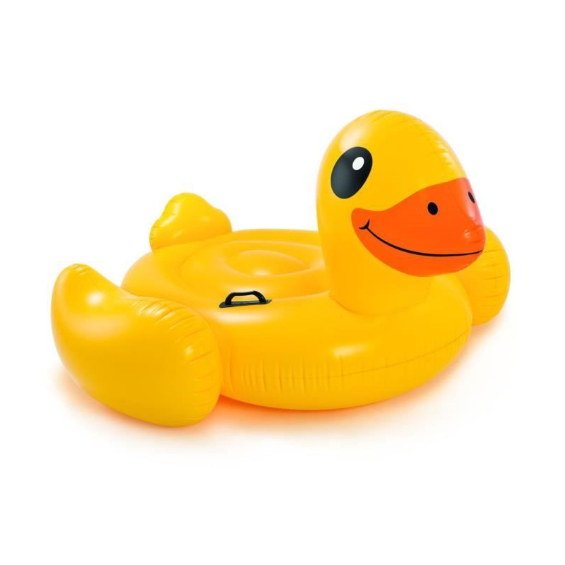 Inflatable Yellow Duck Ride-On Buoy - INTEX - Pool Games - 2 Grab Hand