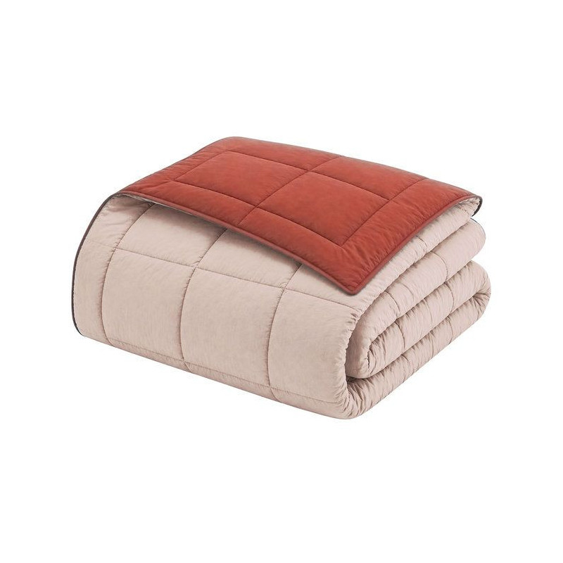 POYET MOTTE Microfiber duvet 400g / m² CALGARY - 220 x 240 cm - Pebbl