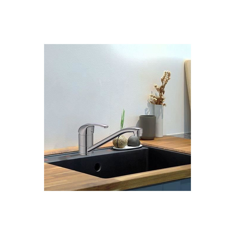 Sink mixer - Edouard Rousseau - CARDIFF - Chrome - Swivel spout - Wate