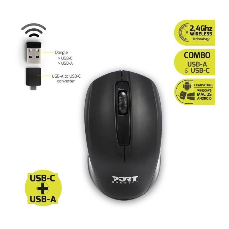 PREMIUM PACK: Laptop bag 15 + Wireless mouse + Dungle USB & Type C ada