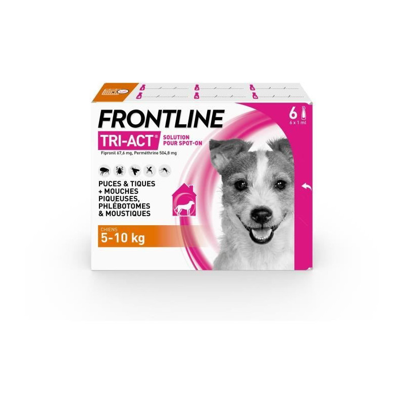 FRONTLINE TRI-ACT 5-10kg - 6 pipettes