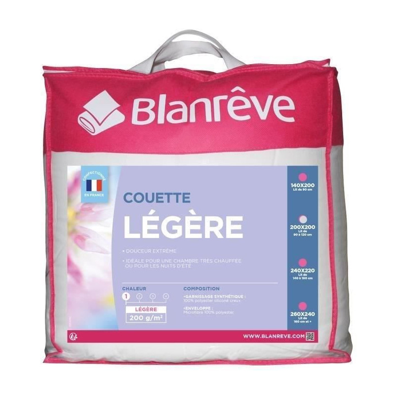Blanreve Légere microfiber duvet - 200 x 200 cm - White