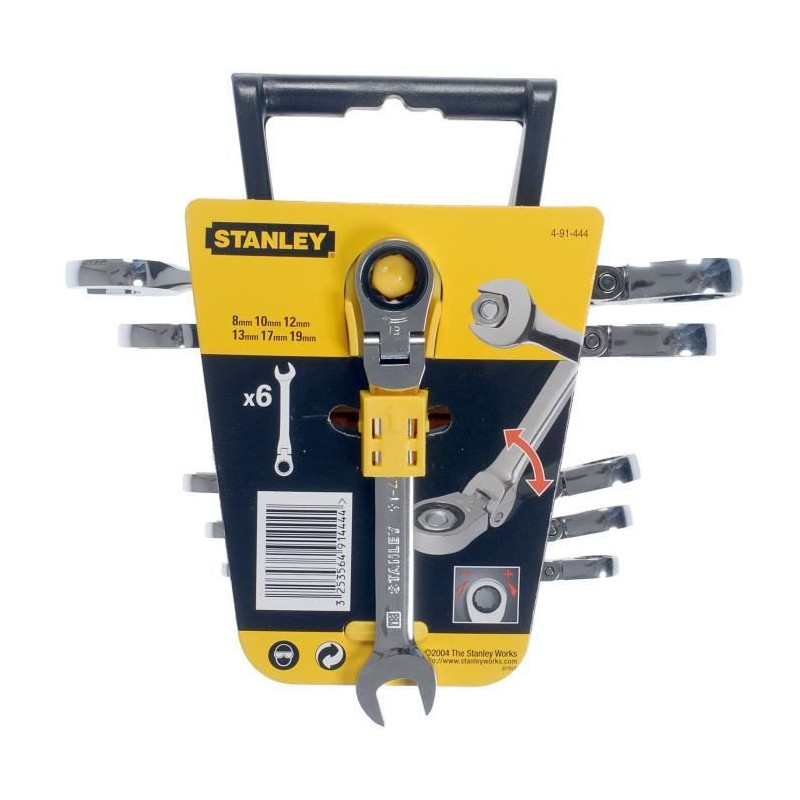 Mixed key to TETE INDEXABE from 8 to 19 mm Stanley - 4-91-444 - 6 -pie