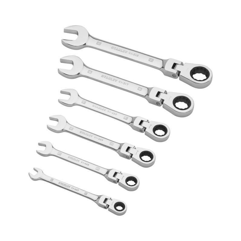 Mixed key to TETE INDEXABE from 8 to 19 mm Stanley - 4-91-444 - 6 -pie