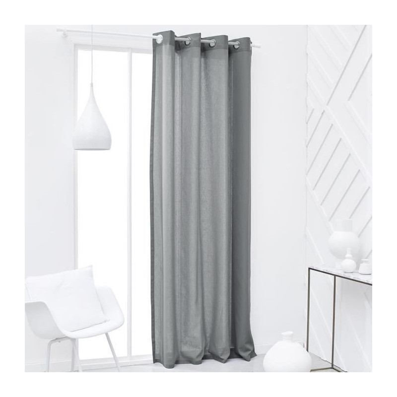 TODAY eyelet curtain - 140x240cm - 100% Cotton - Steel