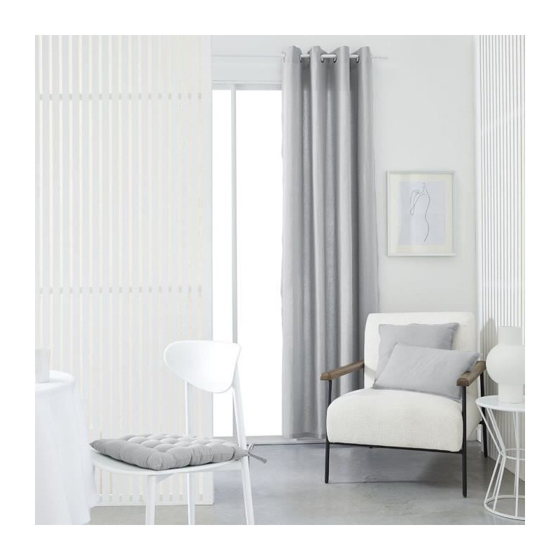 TODAY eyelet curtain - 140x240cm - 100% Cotton - Steel