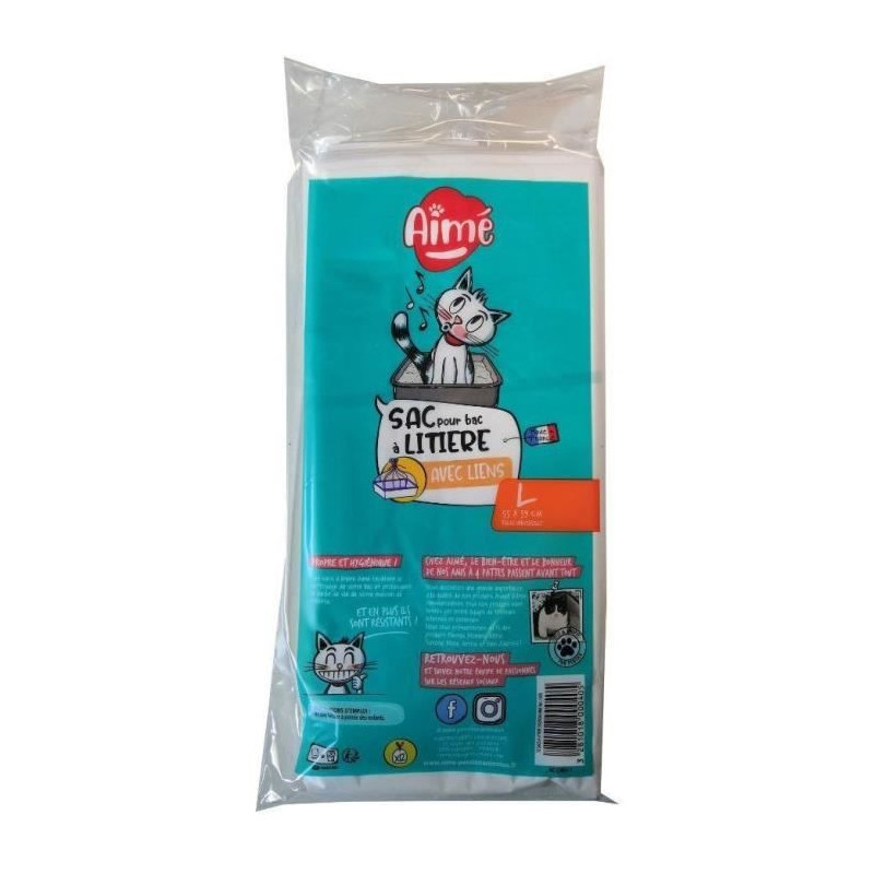 Litter bags - AIMÉ - x12 Universal size 55x39 cm, for litter trays wi