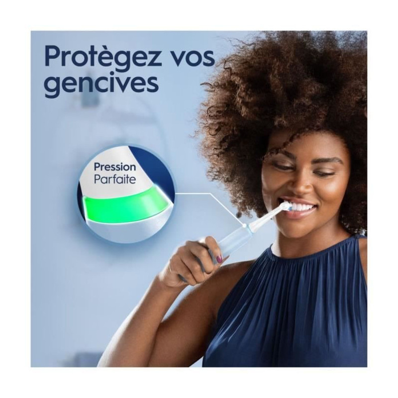 Oral-B iO3s Electric Toothbrush - Blue - Bluetooth Connected, 2 Brush