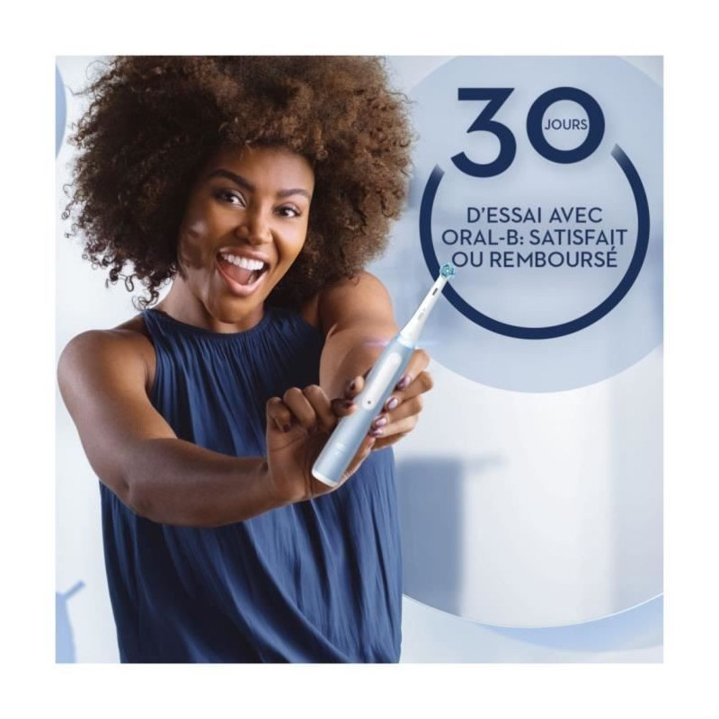 Oral-B iO3s Electric Toothbrush - Blue - Bluetooth Connected, 2 Brush