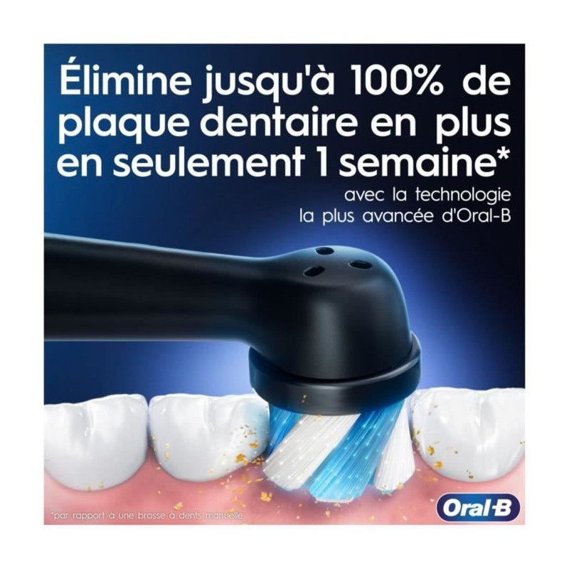 Oral-B iO3s Electric Toothbrush - Blue - Bluetooth Connected, 2 Brush
