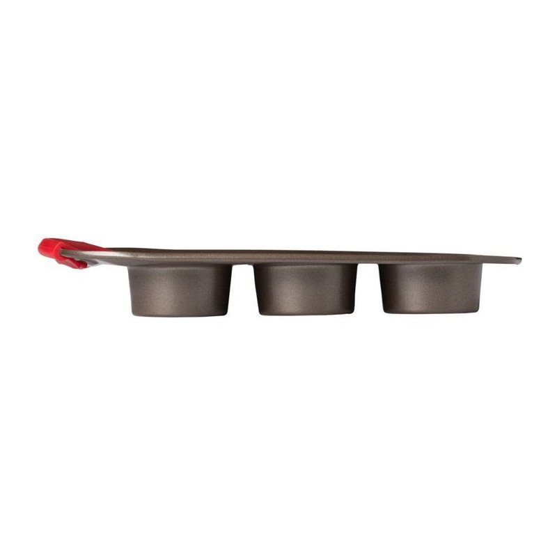 Muffin pan - PYREX - 1452001 - Round - Carbon steel - Non-stick - 6 ca