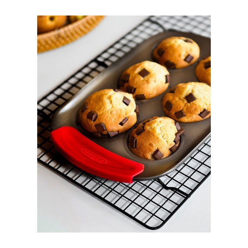 Muffin pan - PYREX - 1452001 - Round - Carbon steel - Non-stick - 6 ca