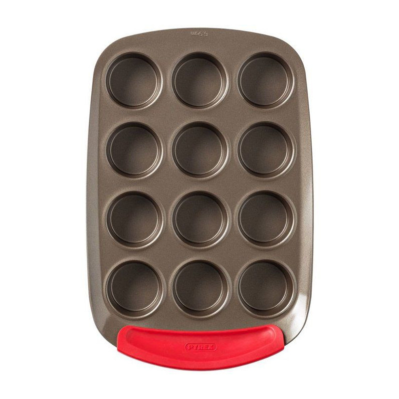 Muffin pan - PYREX - 1452002 - Carbon steel - Non-stick - 12 holes