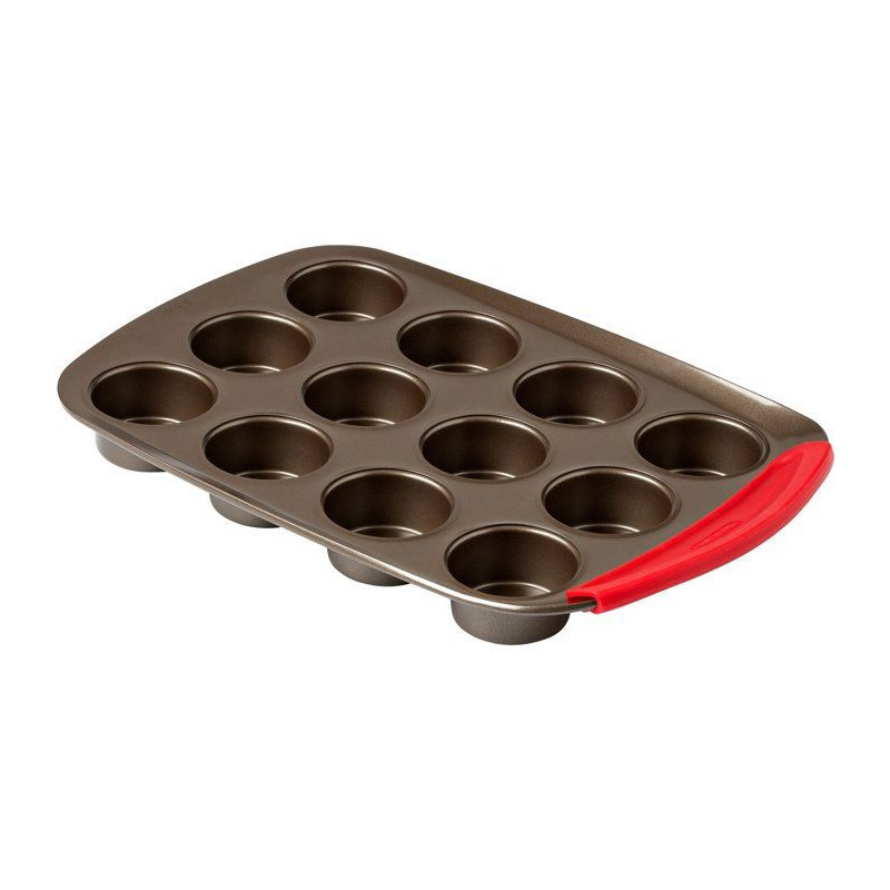 Muffin pan - PYREX - 1452002 - Carbon steel - Non-stick - 12 holes
