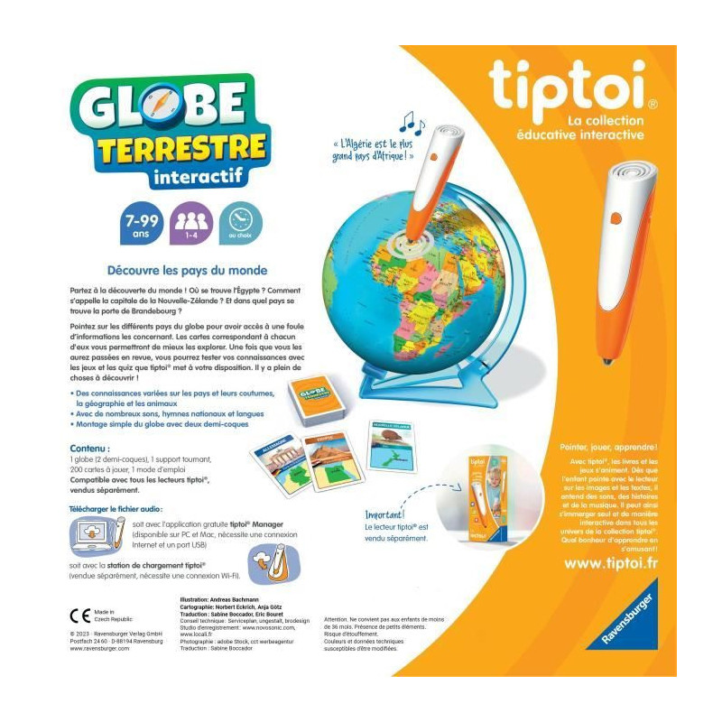 tiptoi Interactive Globe, 00000191, 7 years, Ravensburger