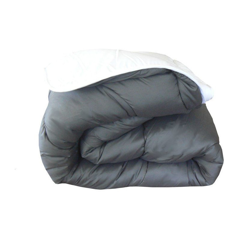 Abeil two -tone duvet - 220 x 240 cm - White and gray