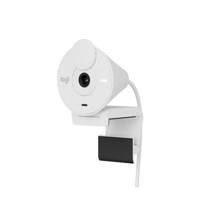 Logitech Brio 300 Full HD webcam with confidentiality, micro noise red