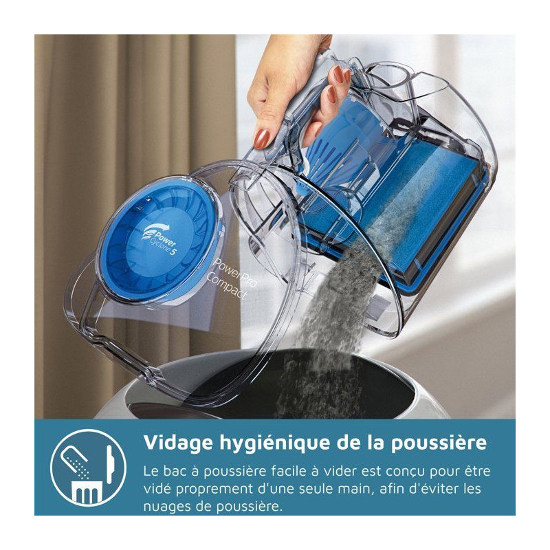 Bagless cylinder vacuum cleaner - PHILIPS FC9331/09 - 900 W - 1.5 L -