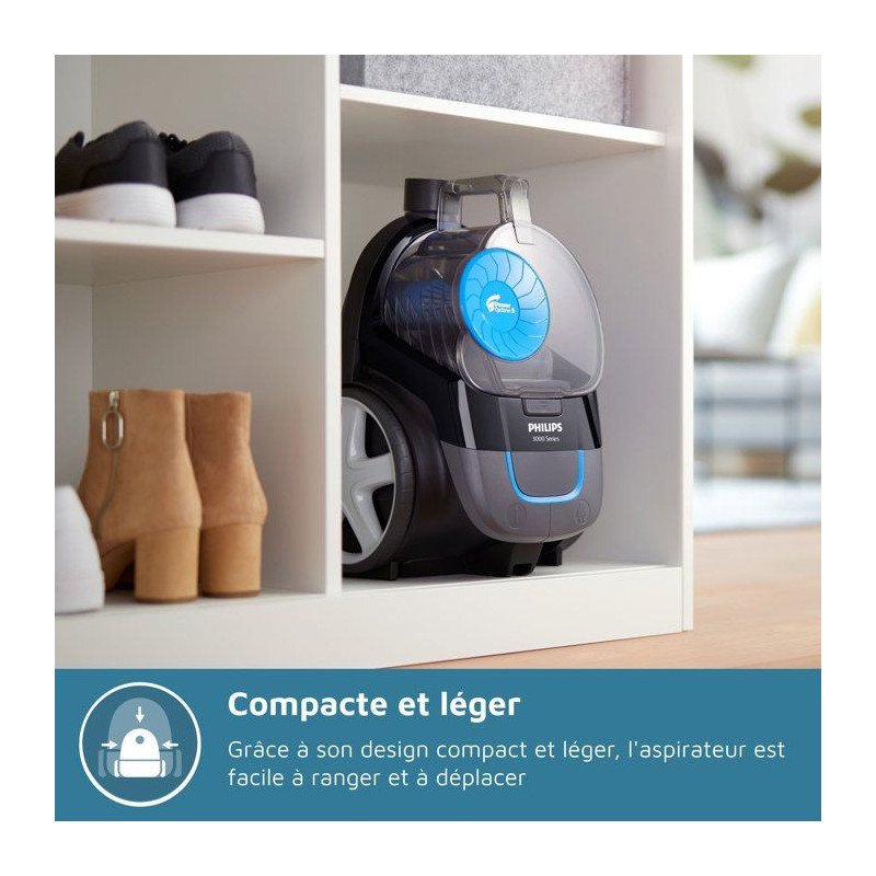Bagless cylinder vacuum cleaner - PHILIPS FC9331/09 - 900 W - 1.5 L -