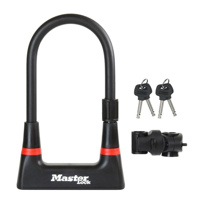 U-Lock Bike Lock - MASTER LOCK - 8279EURDPRO - Hardened Steel, Key, Ce