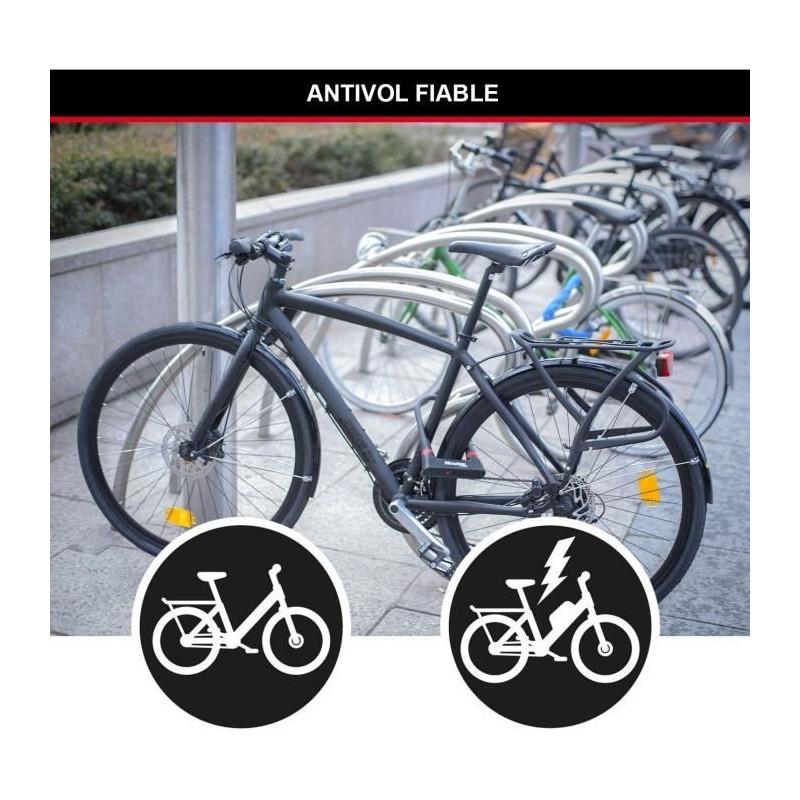 U-Lock Bike Lock - MASTER LOCK - 8279EURDPRO - Hardened Steel, Key, Ce