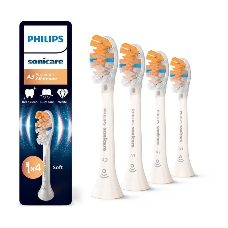 Pack of 4 brush heads - PHILIPS - HX9094/87 - A3 white