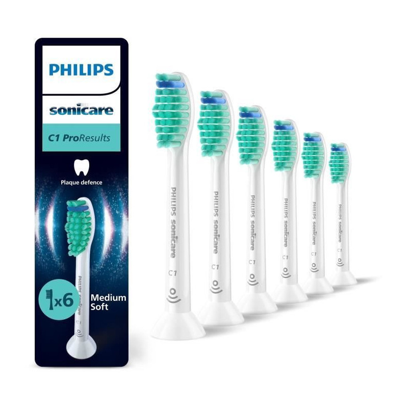 Pack of 6 Brush Heads - PHILIPS - HX6016/87 - C1 White