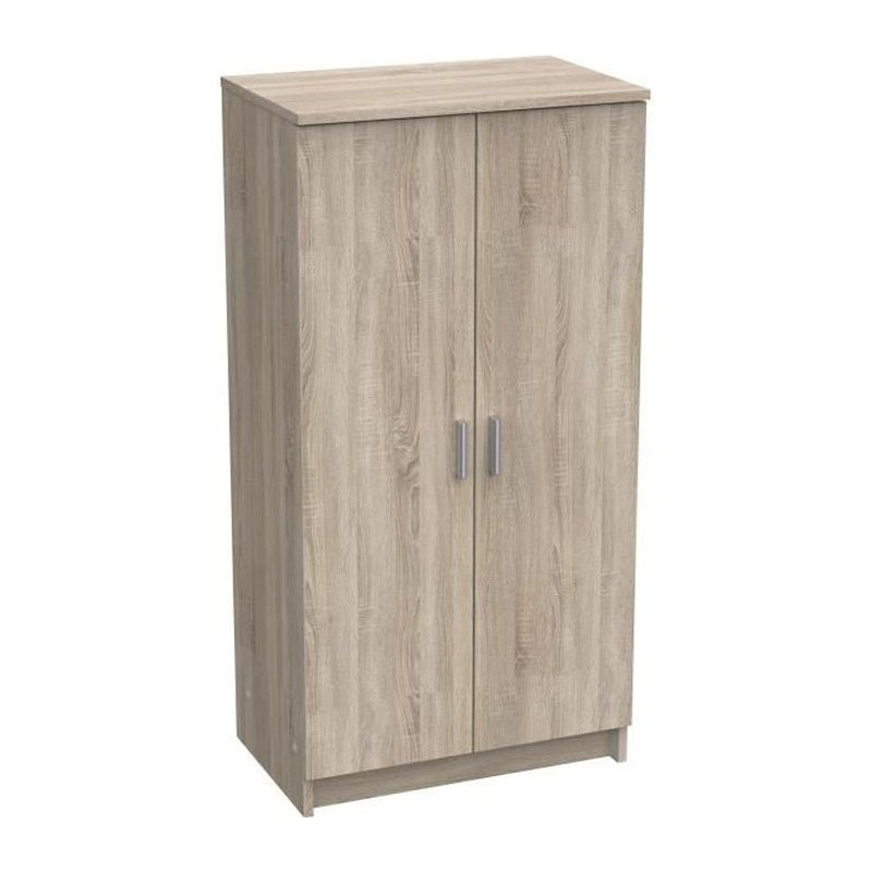 SHoeS Contemporary style shoe cabinet in brushed oak and pearl white -