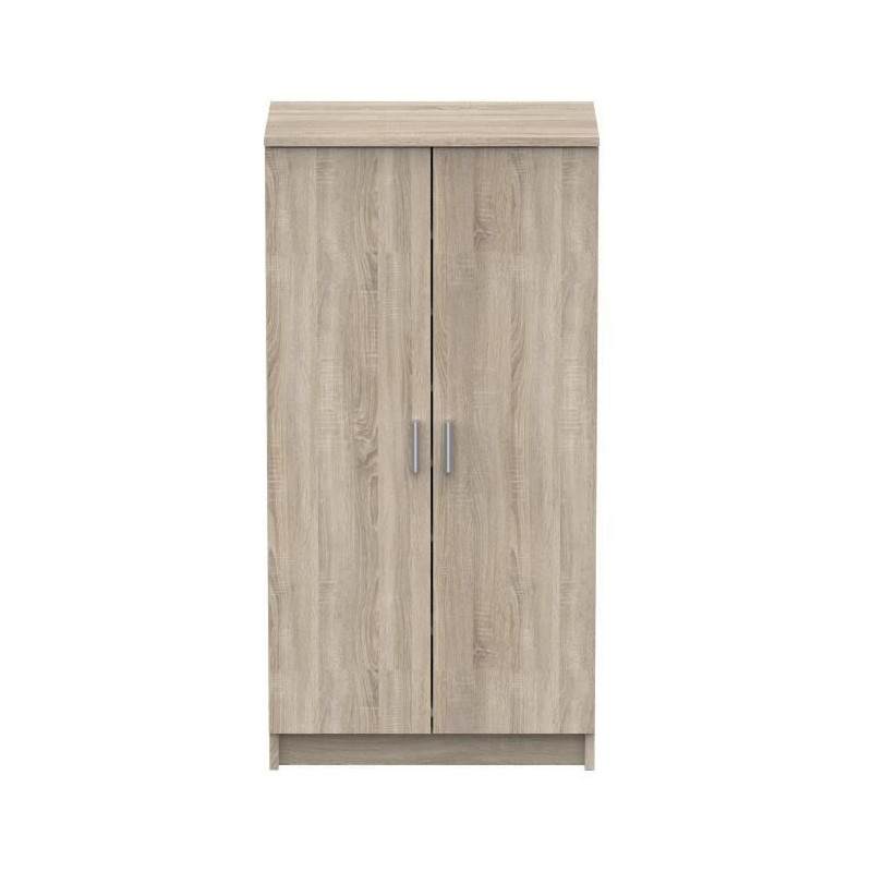SHoeS Contemporary style shoe cabinet in brushed oak and pearl white -