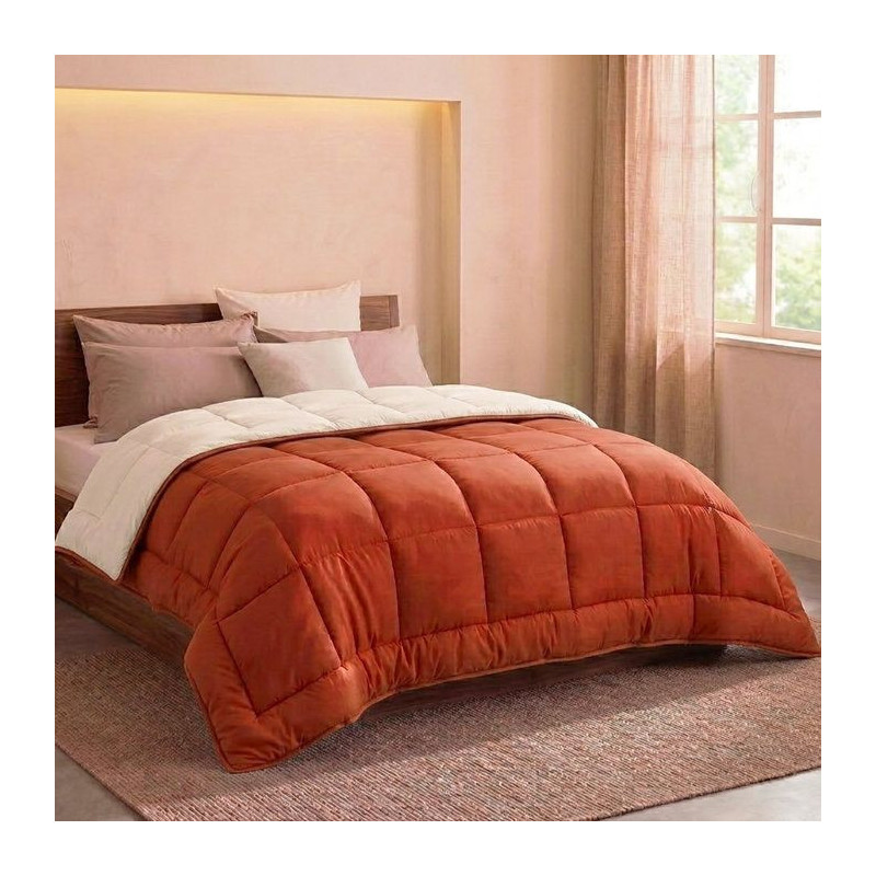 CALGARY Hot duvet Microfiber 400g/m² Galet & Ginger 240x260cm
