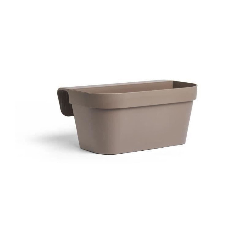 Planter + hook - GARDEN ID Star - Taupe 50 x 21 cm - Easy fixing - Wat
