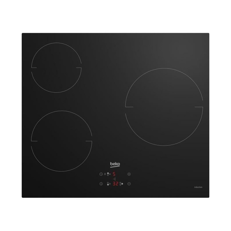 Glass ceramic hob - BEKO - 3 burners - 60 cm - HIC63400