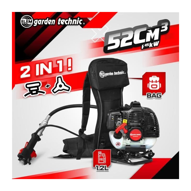 ELEM DCBT52DO-22 Backpack Brushcutter - 52cc - Padded Harness